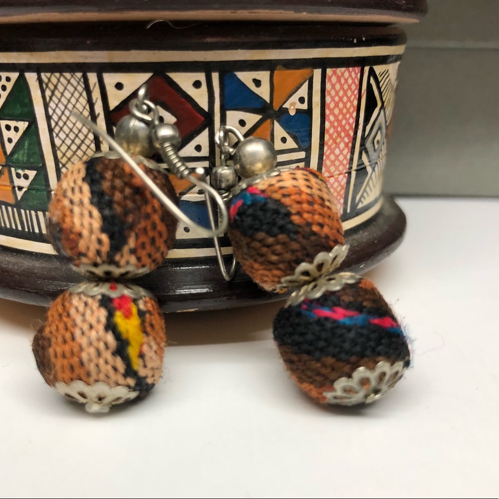 🇵🇪Original Peruvian earnings with silver accent